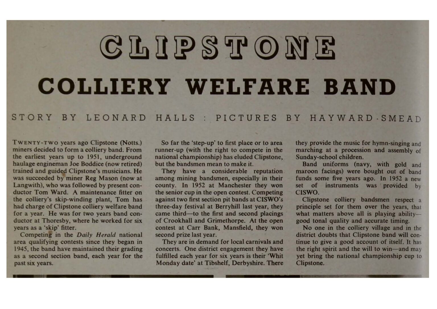 Brass bands a cultural legacy for us all Nottinghamshire Mining